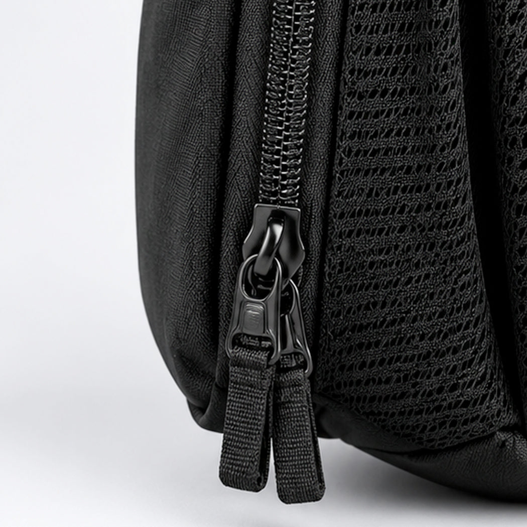 Zippered storage compartment